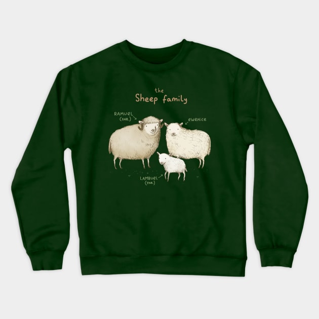 The Sheep Family Crewneck Sweatshirt by Sophie Corrigan